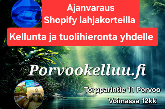 5. Ajanvaraus kellunta yhdelle - Porvoo Kelluu Shopify-lahjakortti