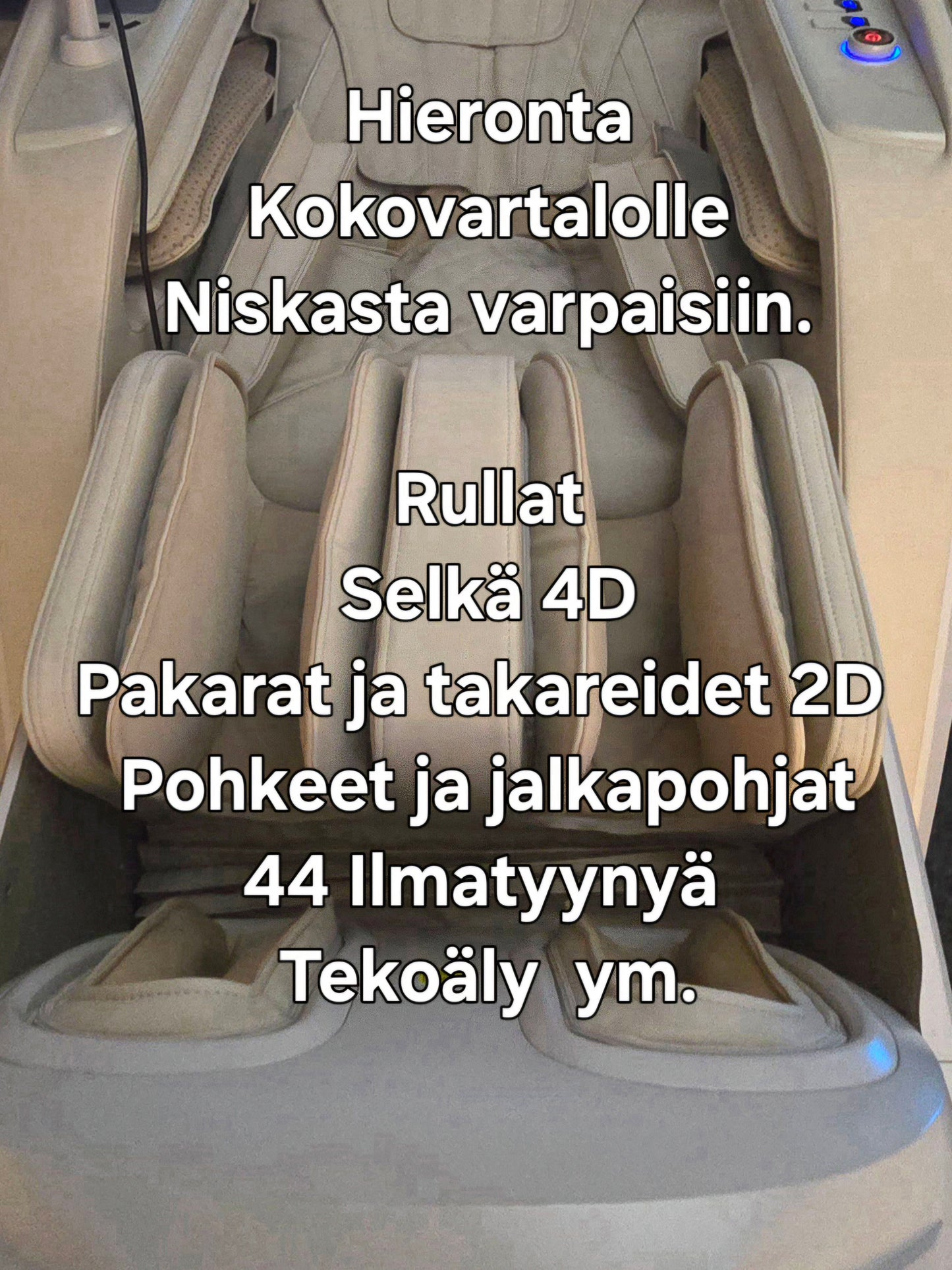 1. Varaa Parikellunta kahdelle. Ensin 90min kellunta ja sen jälkeen 90min tuolihieronnat.