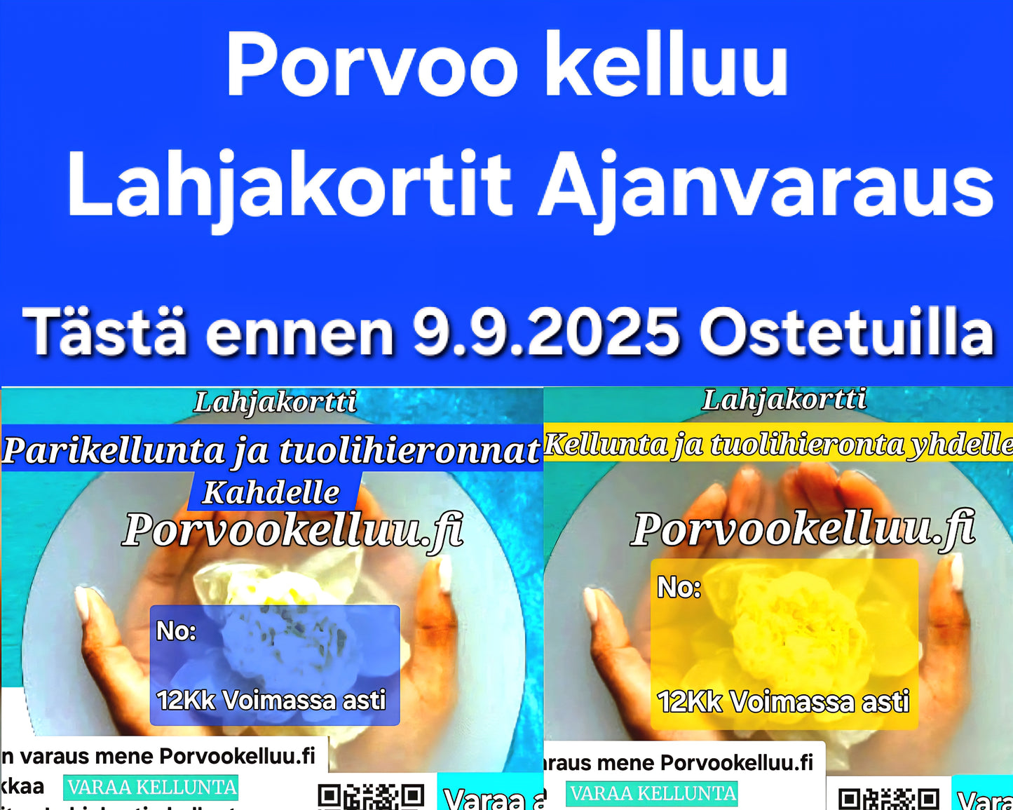 6. Ajanvaraus Porvoo Kelluu kuva Lahjakortit 4 numeroa