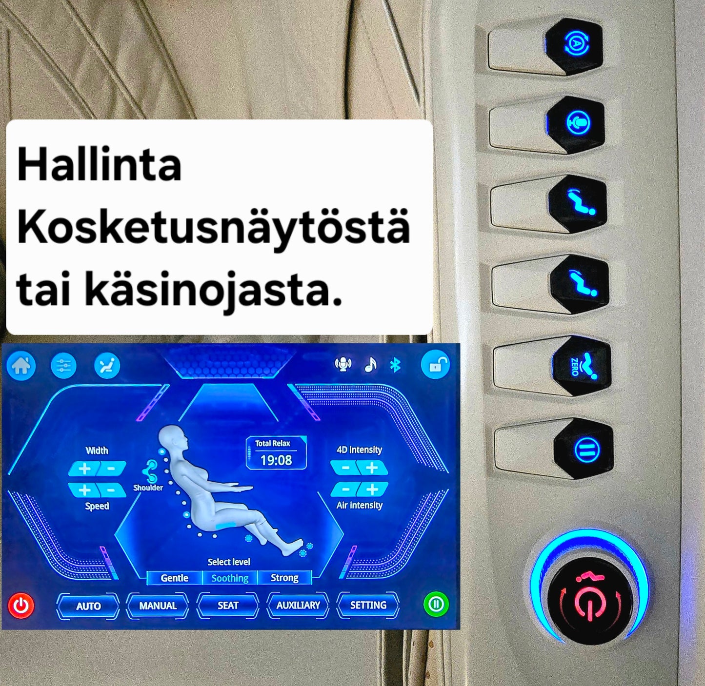 3. Hierontatuolit ilman kelluntaa 60min